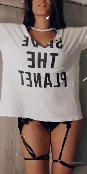 Poster: Melwood Nude Leaked Teasing In Black Thong Porn Video