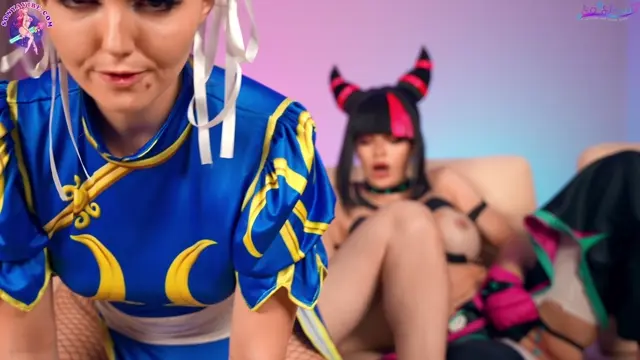Poster: Sia Siberia, Sonya Vibe - Chun Li and Juri make him cum Poster: Sia Siberia, Sonya Vibe - Chun Li and Juri make him cum